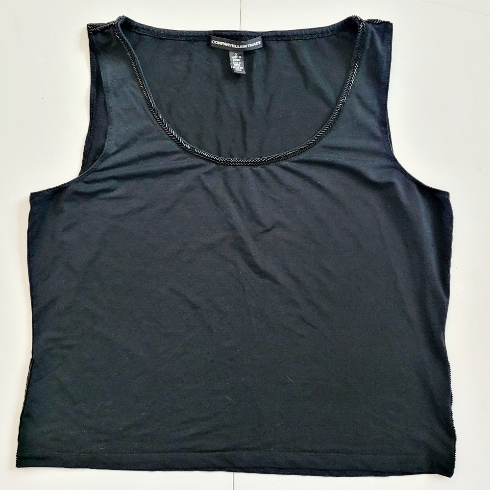 Black beaded sleeveless top